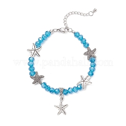 4 bracelet à breloques en alliage de zinc de la série Ocean&nbsp;BJEW-JB11899