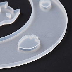 Stampi in silicone fai da te animale sulla falce di luna ciondolo grande&nbsp;LS-DIY-F125-03