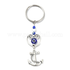 Portachiavi in lega stile tibetano con ancora e timone&nbsp;KEYC-JKC00531