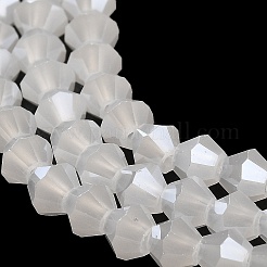 Abalorios de vidrio imitación de jade electroplate hebras&nbsp;EGLA-F029-J4mm-A06