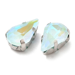 Mokka fluoreszierender (mi) tropfenförmiger Strass zum Aufnähen&nbsp;GGLA-M006-01A-P05