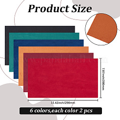 12 Blatt 6 Farben Schmuckbeflockungsstoff&nbsp;DIY-CY0004-14A