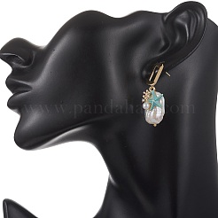 Ohrstecker mit natürlichen Keshi-Perlen&nbsp;EJEW-JE07224