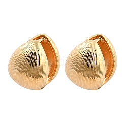 Orecchini a cerchio in ottone a goccia testurizzati per donna&nbsp;EJEW-U055-26G