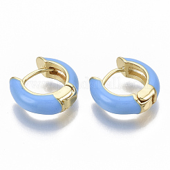 Laiton Huggie boucles d'oreilles&nbsp;EJEW-S209-01B