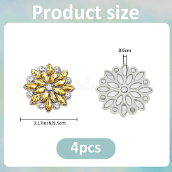 4 pieza de accesorios de lentejuelas y rhinestone&nbsp;FIND-FH0012-19C