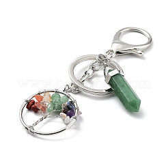 Natürlicher grüner Aventurin keychain&nbsp;KEYC-M022-03B