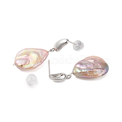 925 orecchino a bottone in argento sterling&nbsp;EJEW-H002-34P