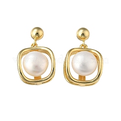 Latón pendientes colgantes aretes&nbsp;EJEW-P302-02G