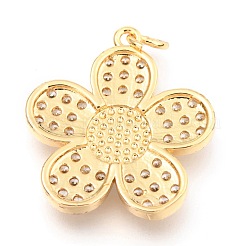 Pendenti in zirconi cubici trasparenti in micro pavè di ottone&nbsp;KK-I683-05D
