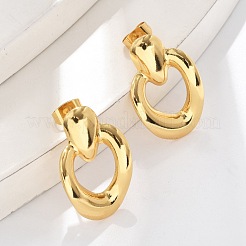 Orecchini a bottone in acciaio inossidabile 304 per donna&nbsp;EJEW-U047-04G