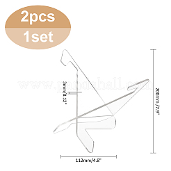 Dreieckige Handyhalter aus Acryl&nbsp;ODIS-WH0038-101B