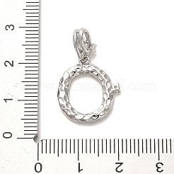Ciondoli pendenti europei in ottone placcato a cremagliera con micro pavé di zirconi cubici&nbsp;KK-L210-015P-O