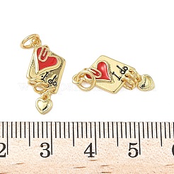 Pendentifs d'émail en laiton &nbsp;KK-C110-02G