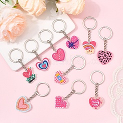 10 porte-clés en PVC de 10 styles&nbsp;KEYC-YW0001-23
