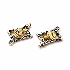 Porte micro ouvrent pendentifs zircone cubique en laiton de placage&nbsp;KK-K165-23