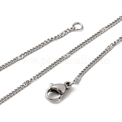 12 collar de cadena trenzada texturizada de acero inoxidable 304 de 1.8 mm para hombre y mujer.&nbsp;NJEW-H093-20P-02