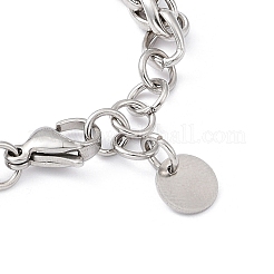 Bracciale a maglie di perline con pietre preziose miste naturali e sintetiche&nbsp;BJEW-M295-02P