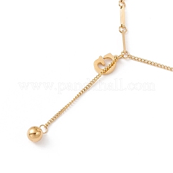 Lettre initiale g avec collier pendentif pampille longue chaîne&nbsp;STAS-D184-05G