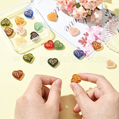 19pcs 19 Farben handgemachte Bunte Malerei-Perlen&nbsp;LAMP-CJ0002-38