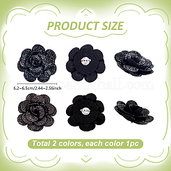 2 spilla in feltro a forma di fiore&nbsp;JEWB-PH01274