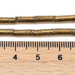 Brins de perles de pierre de lave naturelle galvanisées&nbsp;G-K388-03A-02