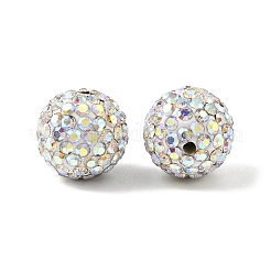 Perles de boule pavé disco &nbsp;X-RB-Q195-14mm-AB