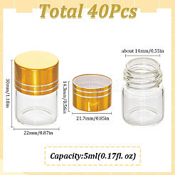 40 pz contenitori per perline in bottiglie di vetro trasparente&nbsp;CON-SC0001-15B-01