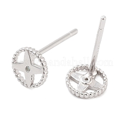 925 Ohrstecker aus Sterlingsilber mit Mikropavé und klarem Zirkonia für Damen&nbsp;EJEW-F342-05P