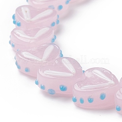 Brins de perles au chalumeau faites à la main coeur&nbsp;LAMP-G150-01J
