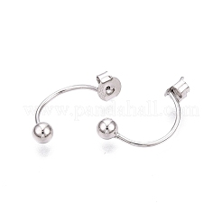 Anti-ossidazione rodiato 925 dadi per orecchini a frizione in argento sterling&nbsp;STER-N016-28P