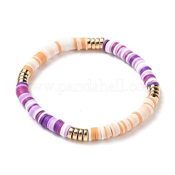Braccialetti elastici perline heishi in argilla polimerica&nbsp;BJEW-JB05740