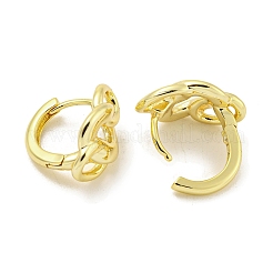 Boucles d'oreilles créoles en laiton en forme de chaîne&nbsp;EJEW-L211-009C-G