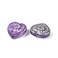 Perles de verre transparentes de peinture de cuisson&nbsp;DGLA-N018-26D
