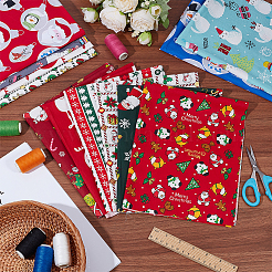 Baumwollstoff mit Weihnachtsmotiv&nbsp;DIY-WH0750-023