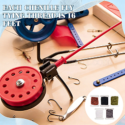 5 pz. 5 colori di ciniglia per la pesca a mosca con la filza&nbsp;OCOR-GF0006-51A