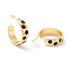 Orecchini da donna in vero ottone placcato oro 18k&nbsp;EJEW-I684-09G-03-RS