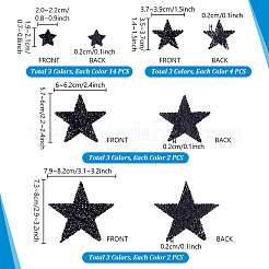 66 Stück 12 Stile Stern Glitzer Hotfix Strass&nbsp;FIND-PH0023-18