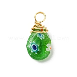 30 Stück handgefertigte Anhänger aus Millefiori-Glas&nbsp;FIND-PH0007-94