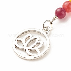 Porte-clés en jade de malaisie naturel et teint&nbsp;KEYC-JKC00317