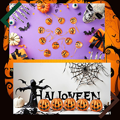 12 pendentif décoratif en plastique pour décorations sur le thème d'Halloween.&nbsp;KY-WH20007-01