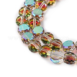Chapelets de perles en verre électroplaqué&nbsp;EGLA-C010-01A-HP04