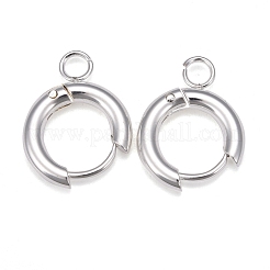201 boucles d'oreilles créoles en acier inoxydable&nbsp;STAS-P283-01A-S