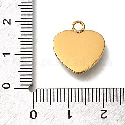 Pendentifs en émail et acier inoxydable 304 avec placage ionique (IP)&nbsp;STAS-A104-07G-03