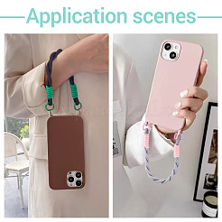3 pièce 3 styles de chaînes de dragonne de téléphone en polyester&nbsp;AJEW-TA0002-62A