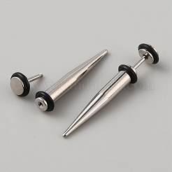 Acier inoxydable oreille cône civière&nbsp;EJEW-WH0014-31A-P
