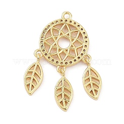 Cremagliera in ottone placcatura pendenti zirconi&nbsp;KK-D031-06G
