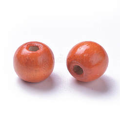 Perles en bois naturel teint&nbsp;WOOD-Q006-12mm-09-LF