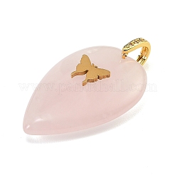 Colgantes naturales de cuarzo rosa&nbsp;G-G470-02G-08