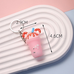 Llavero de bolsa de pvc de té con leche&nbsp;LS-PW-WG2786B-03